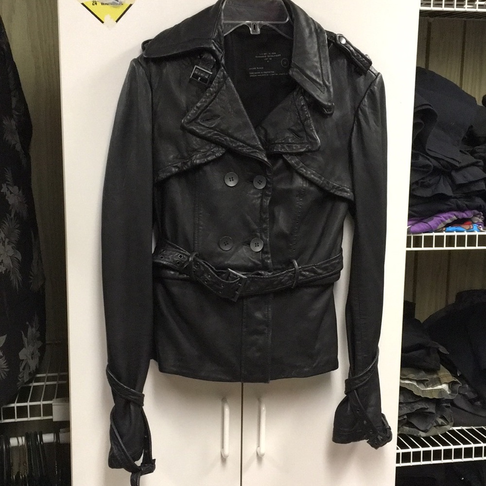 All Saints leather jacket.